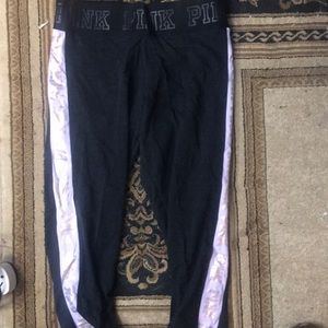 VS PINK charcoal crop leggings